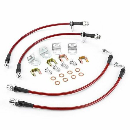 POWERSTOP BRAKE LINE KIT Stainless Steel; With Mounting Hardware BH00046